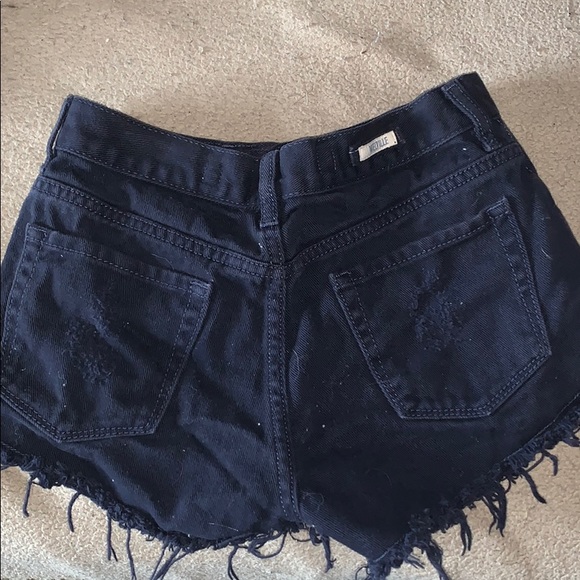 Black Ripped Shorts - Picture 2 of 2